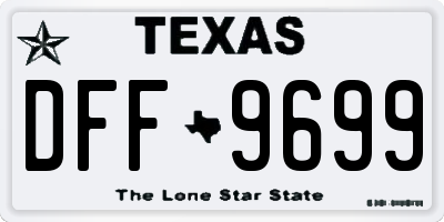 TX license plate DFF9699