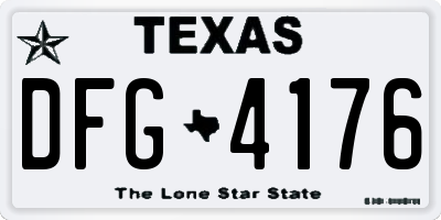TX license plate DFG4176