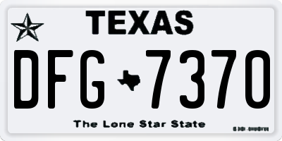 TX license plate DFG7370