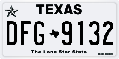 TX license plate DFG9132