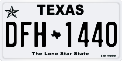 TX license plate DFH1440