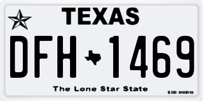 TX license plate DFH1469