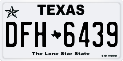 TX license plate DFH6439