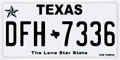 TX license plate DFH7336