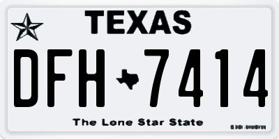 TX license plate DFH7414