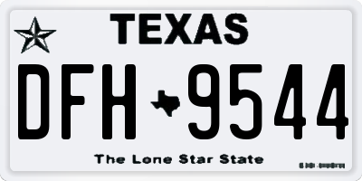 TX license plate DFH9544