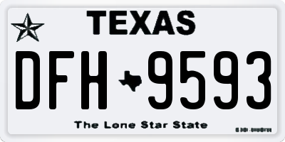 TX license plate DFH9593