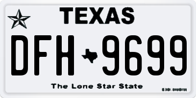 TX license plate DFH9699
