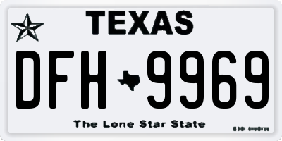 TX license plate DFH9969