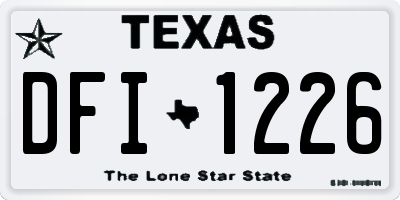 TX license plate DFI1226