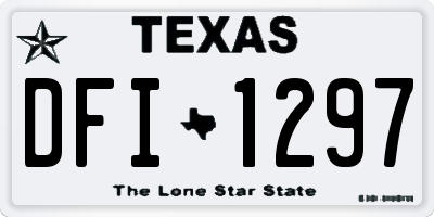 TX license plate DFI1297