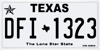 TX license plate DFI1323