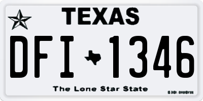 TX license plate DFI1346