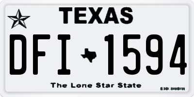 TX license plate DFI1594