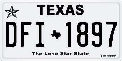 TX license plate DFI1897