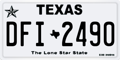 TX license plate DFI2490