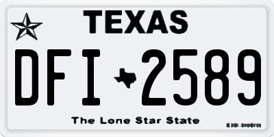 TX license plate DFI2589