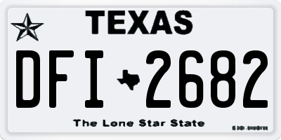 TX license plate DFI2682