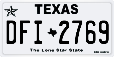 TX license plate DFI2769