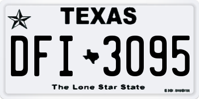 TX license plate DFI3095