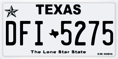 TX license plate DFI5275