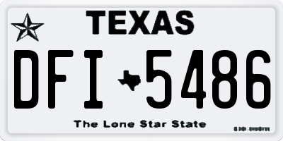 TX license plate DFI5486