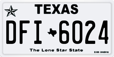 TX license plate DFI6024