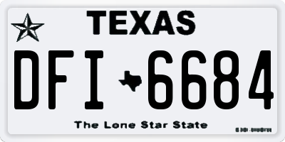 TX license plate DFI6684