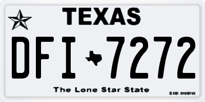 TX license plate DFI7272
