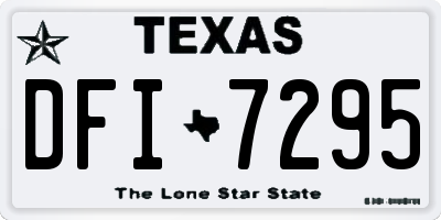 TX license plate DFI7295
