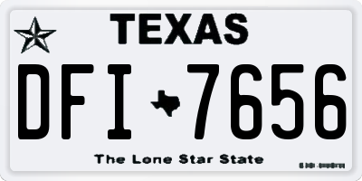 TX license plate DFI7656