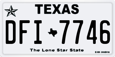 TX license plate DFI7746