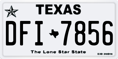TX license plate DFI7856