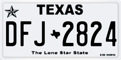 TX license plate DFJ2824