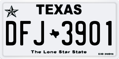 TX license plate DFJ3901