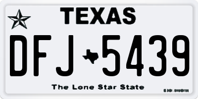 TX license plate DFJ5439