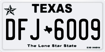 TX license plate DFJ6009