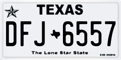 TX license plate DFJ6557