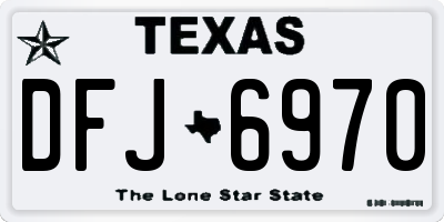 TX license plate DFJ6970
