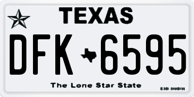 TX license plate DFK6595