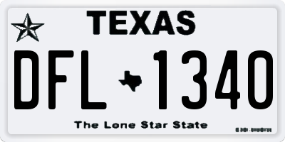 TX license plate DFL1340