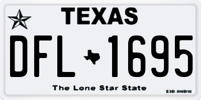 TX license plate DFL1695
