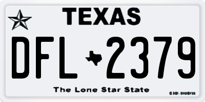 TX license plate DFL2379