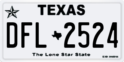 TX license plate DFL2524