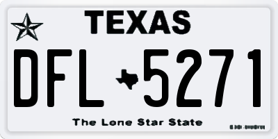 TX license plate DFL5271