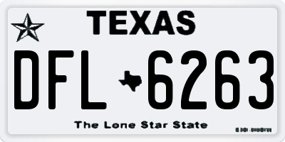 TX license plate DFL6263
