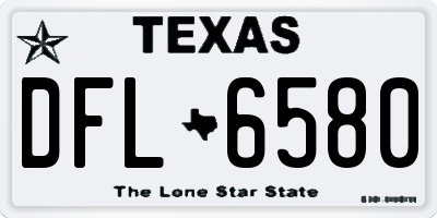 TX license plate DFL6580