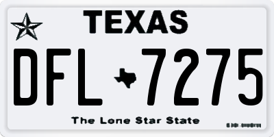 TX license plate DFL7275