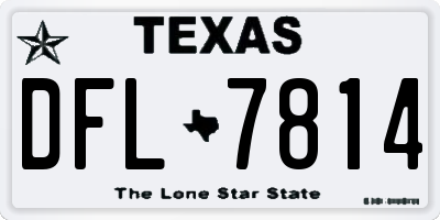 TX license plate DFL7814