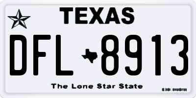 TX license plate DFL8913